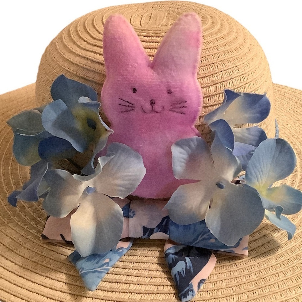 Children’s Easter Straw Sun Hat - Picture 2 of 7